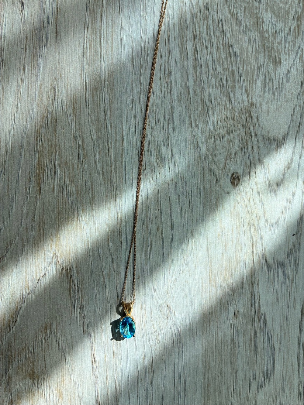Topaz gold necklace